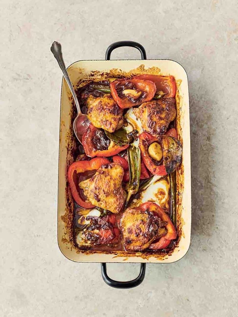 Pepper Chicken Jalfrezi Traybake Jamie Oliver Recipes