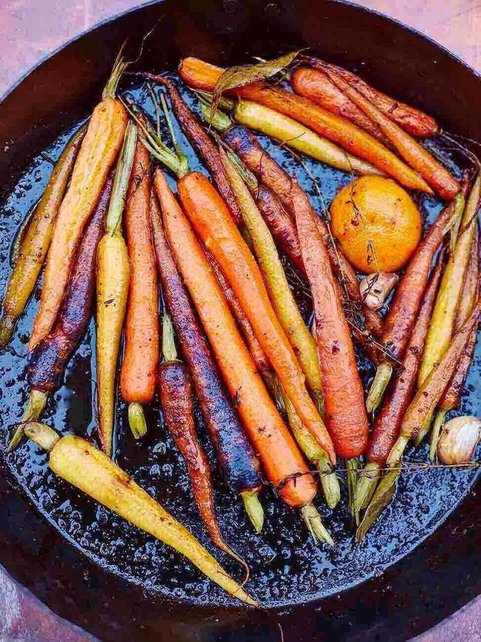 Clementine roasted carrots