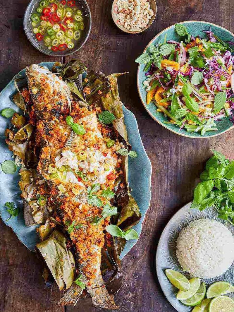 Red Snapper Grilled in Banana Leaves Recipe, Food Network Kitchen