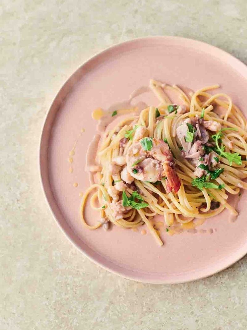 Creamy prawn linguine | Jamie Oliver recipes