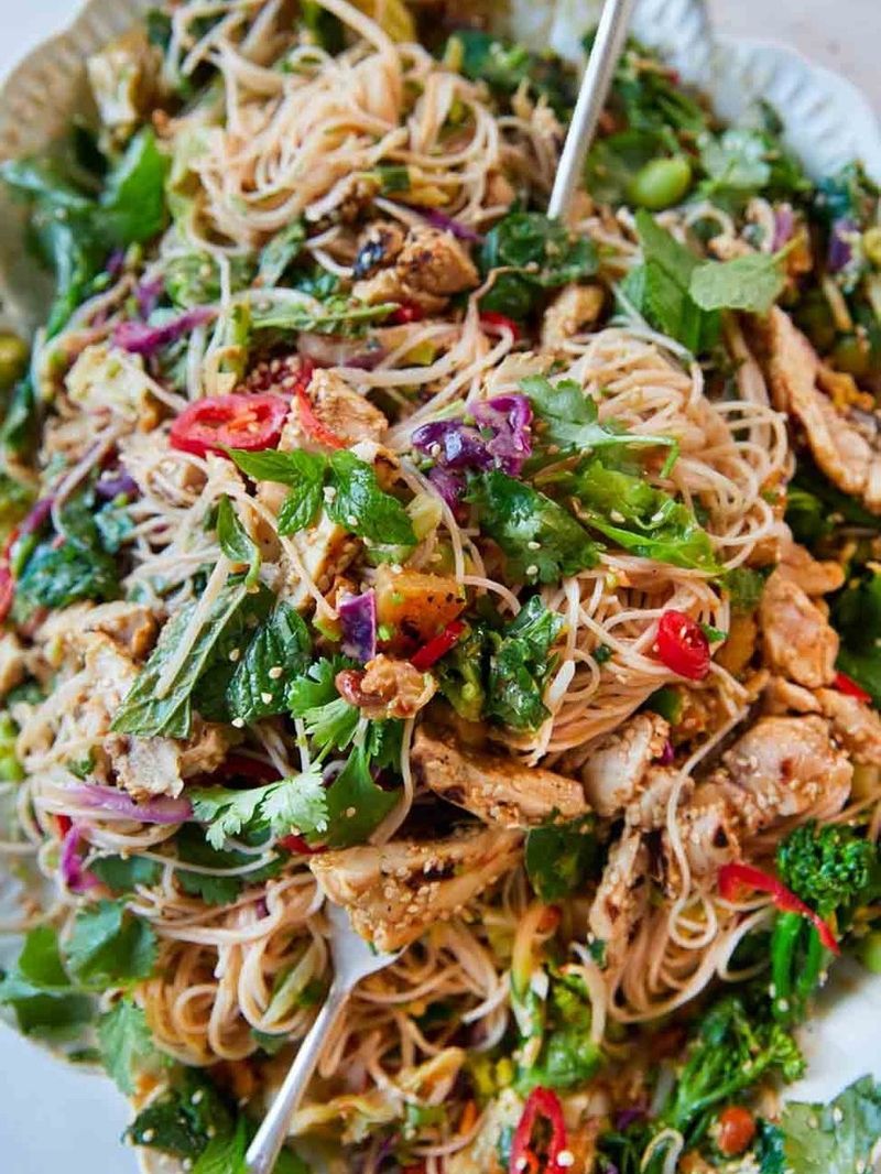 Chicken satay-style noodle salad | Jamie Oliver recipes