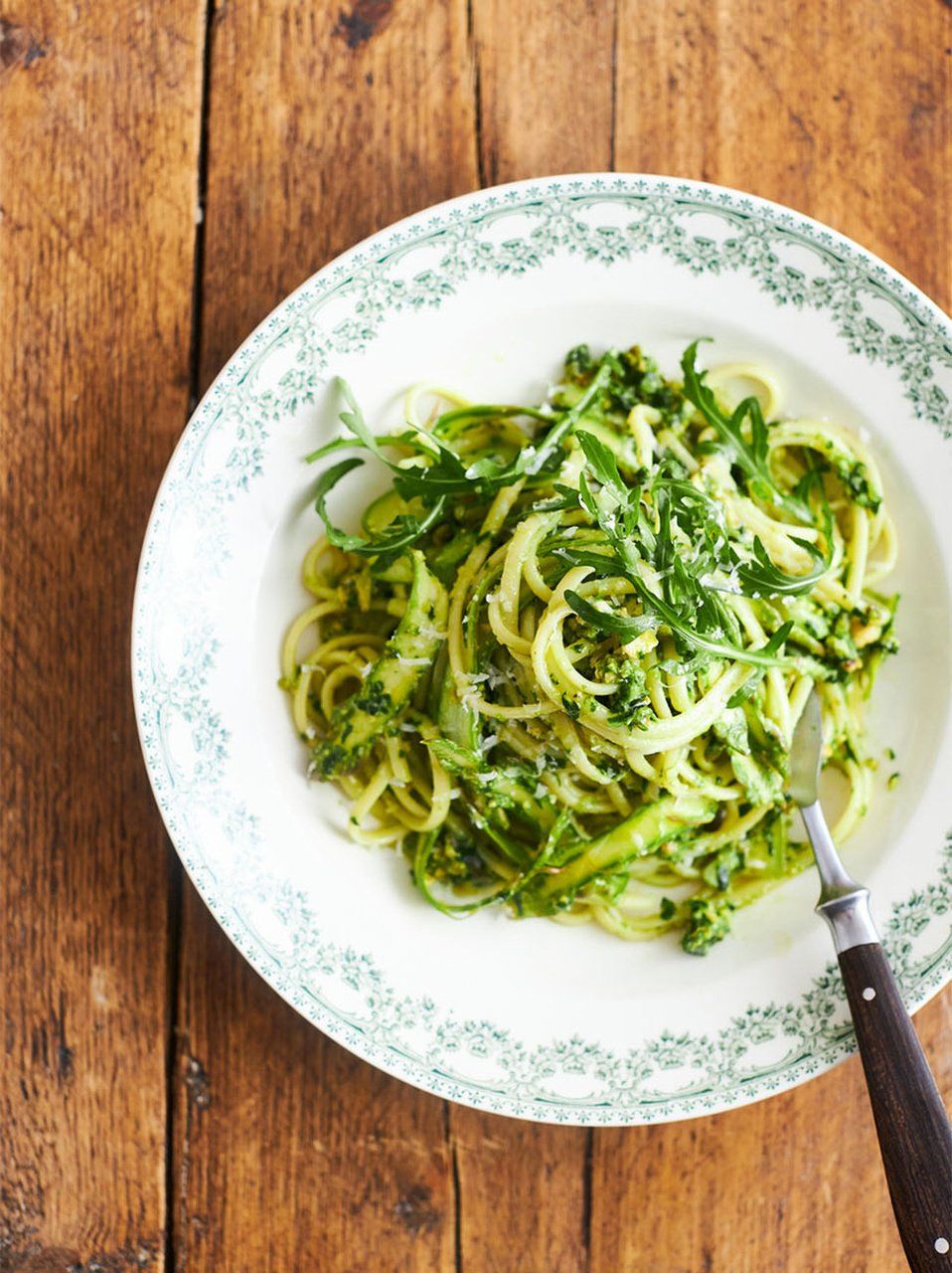 Rocket pistachio pesto pasta