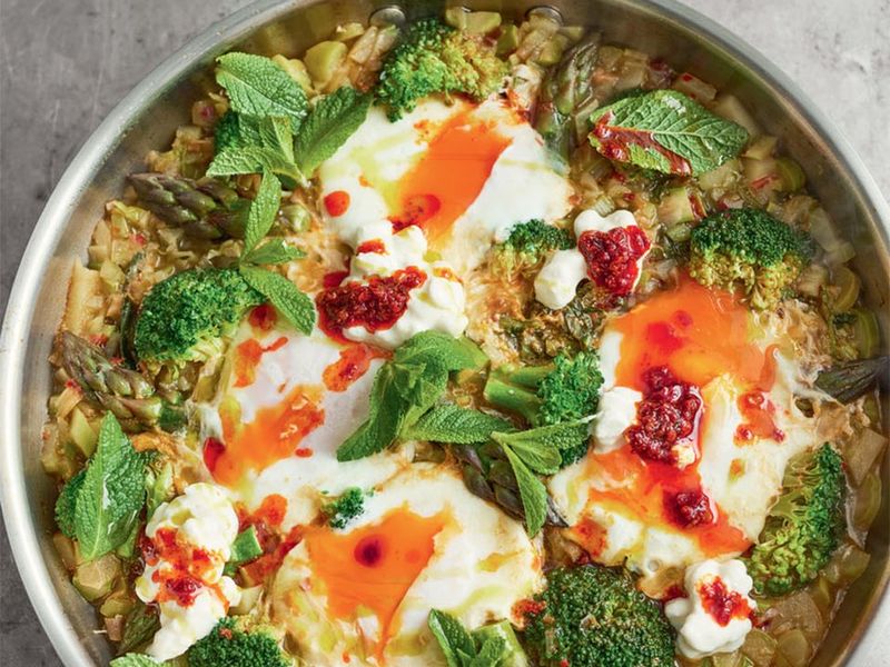 Green shakshuka  Jamie Oliver recipes