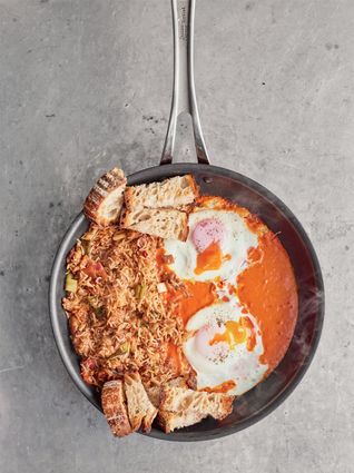 Pick-me-up chilli fried eggs