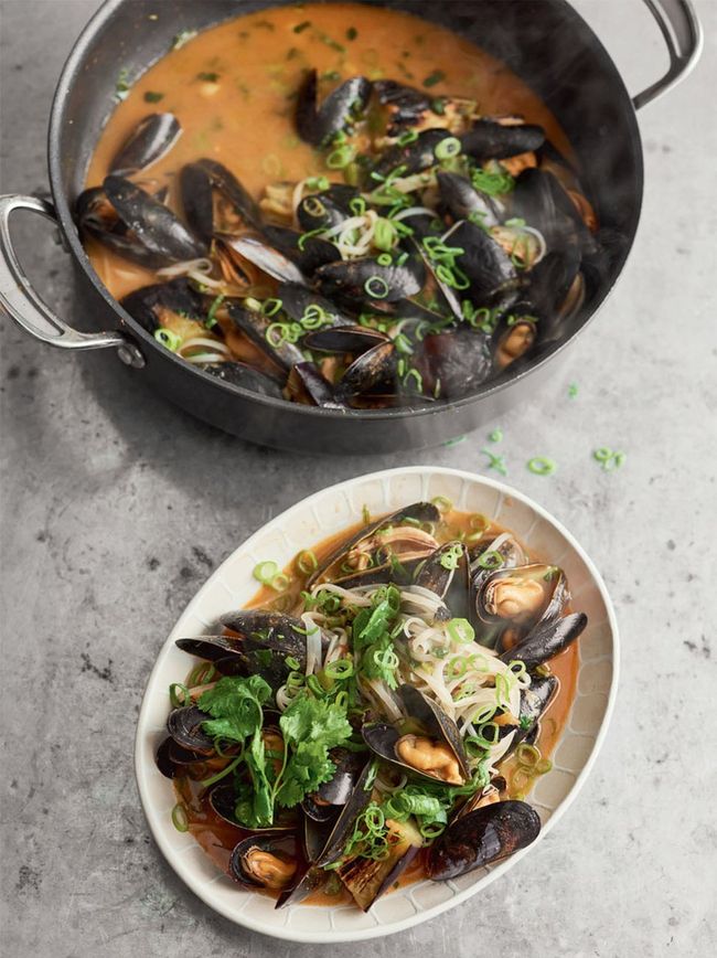 Smoky mussel laksa Jamie Oliver recipes