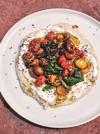 Roasted tomatoes & labneh