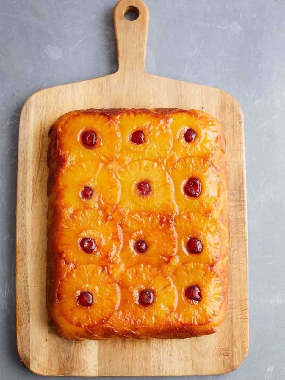 Caramel and apple upside-down cake