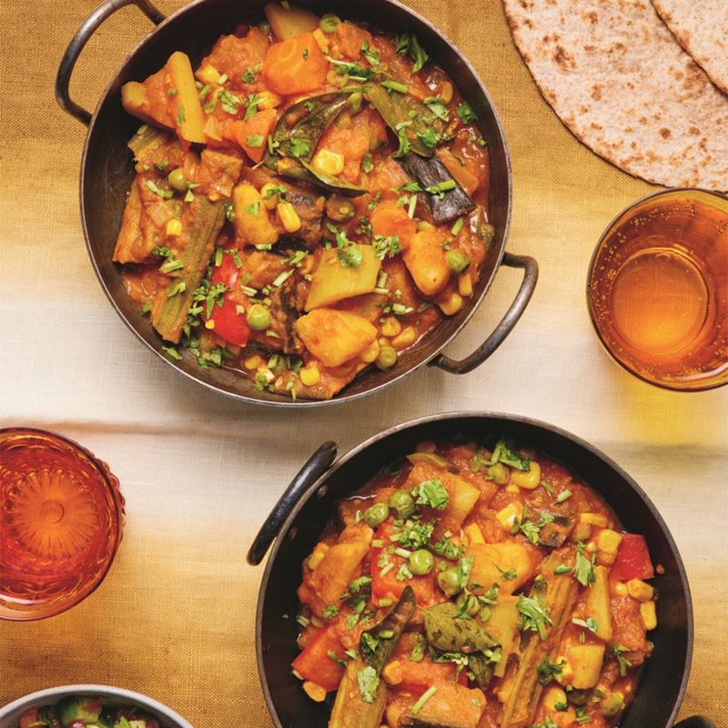 Vegetable Karahi Curry Easy, Delicious and Vegan - Krumpli