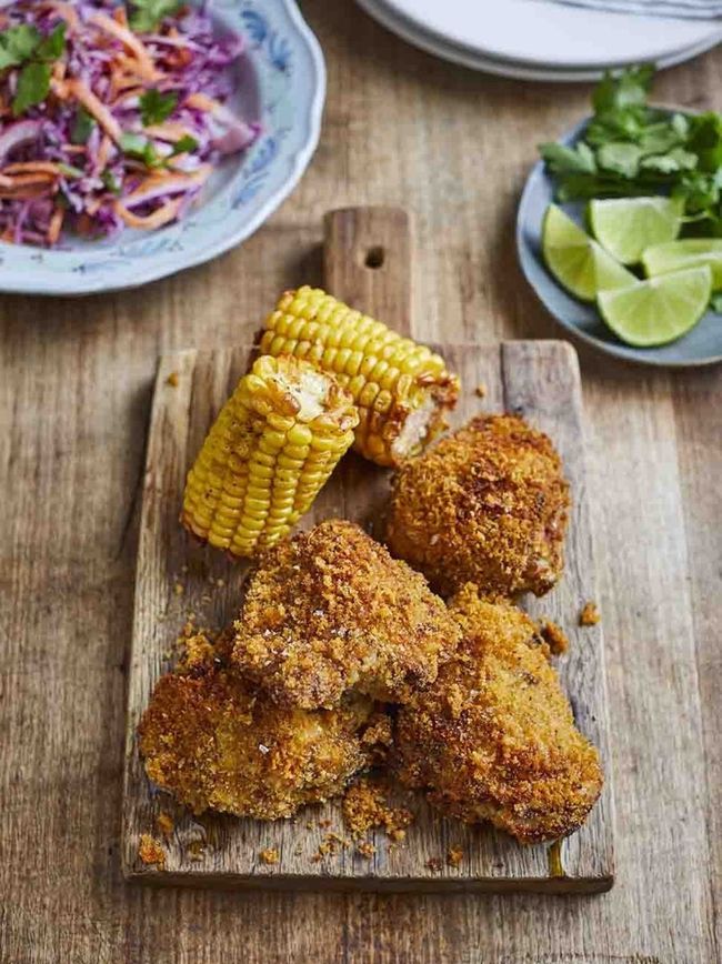 Airfryer BBQ chicken thighs Jamie Oliver recipes