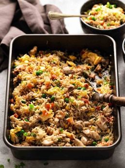 Magic baked chicken fried rice
