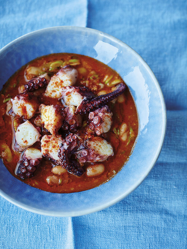 Braised octopus with romesco sauce