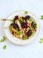 Zesty sardine & purple kale spaghetti