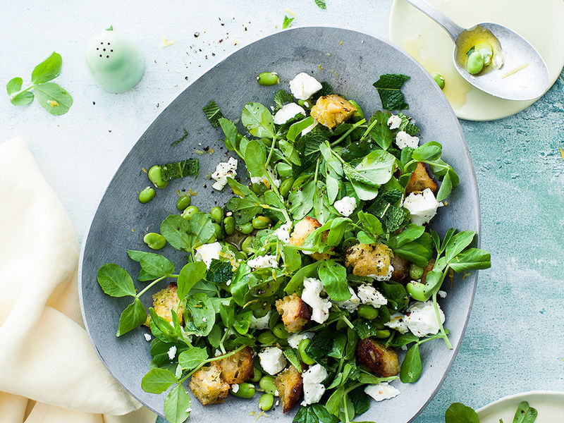 Jersey Royal Salad With Broad Beans, Peas, Radishes, Mint & English Goat's  Cheese Recipe