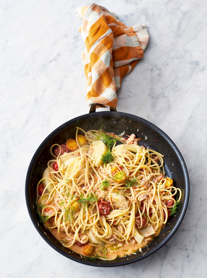 Crab & fennel spaghetti