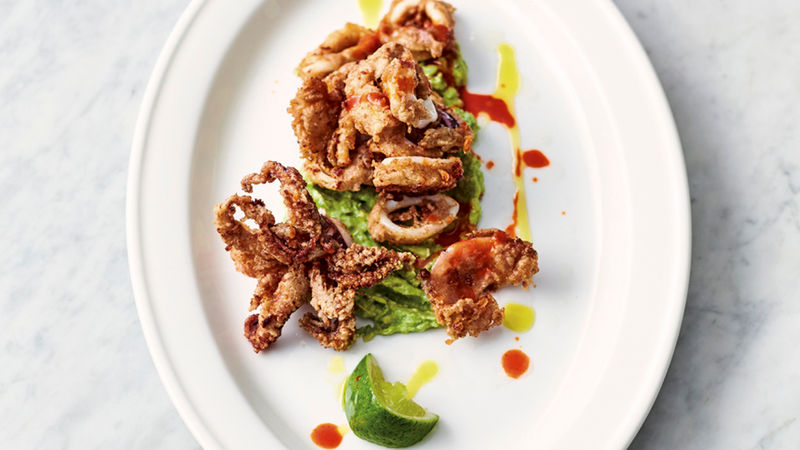 Crispy squid and smashed avo, Squid recipes