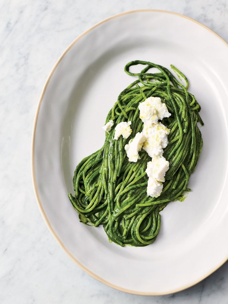 Super Green Spaghetti Vegetarian Spaghetti Recipe