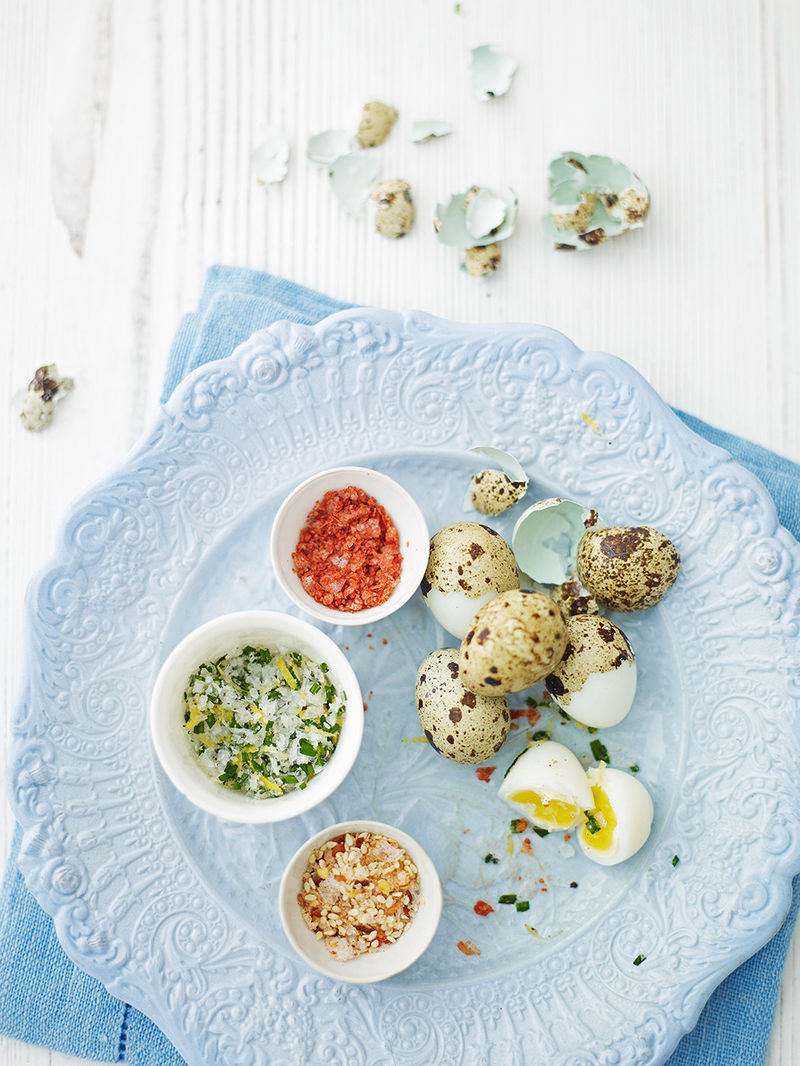 Dipping Salts For Boiled Quail Eggs Eggs Recipes Jamie Oliver