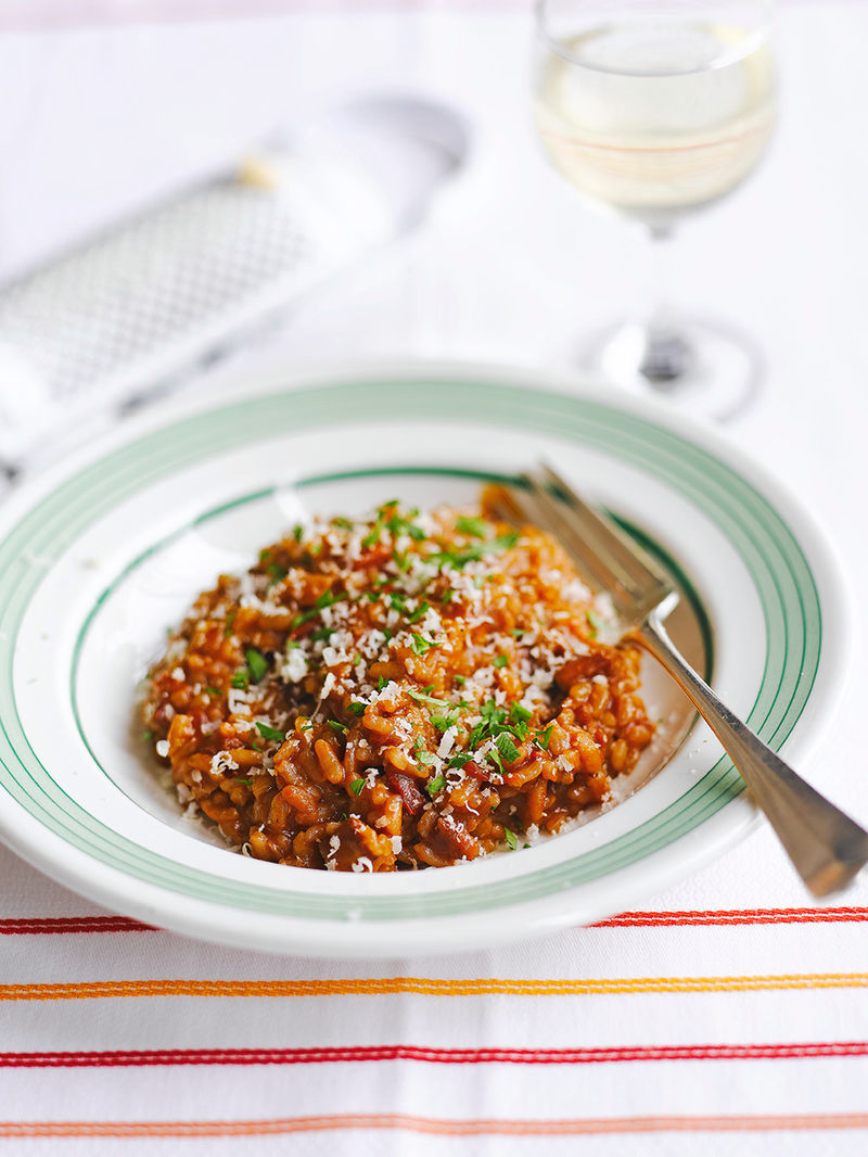 Easy chorizo risotto | Jamie Oliver rice recipes