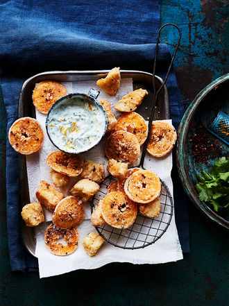 Chipotle-fried fish & clementine bites