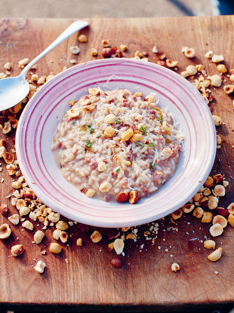 Sausage & red wine risotto