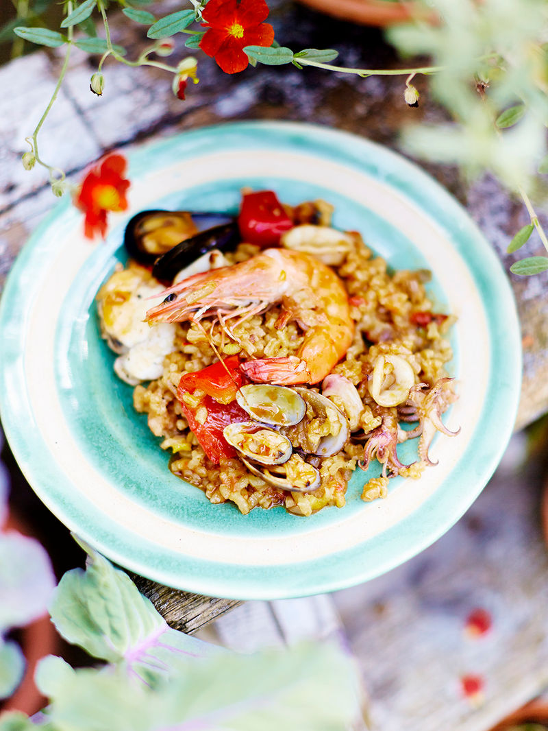 Seafood paella | Seafood recipes | Jamie magazine recipes