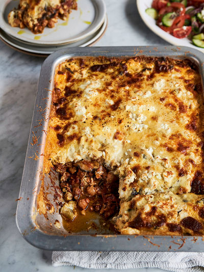 Vegetarian moussaka recipe | Jamie Oliver aubergine recipes