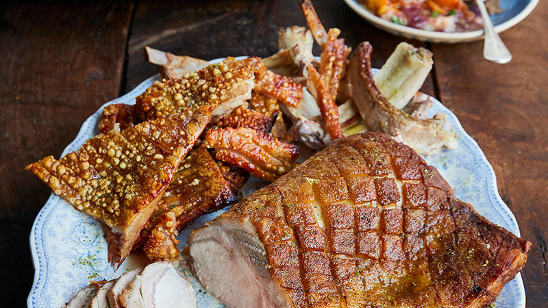 Jamie S Epic Roast Pork Jamie Oliver Pork Recipes