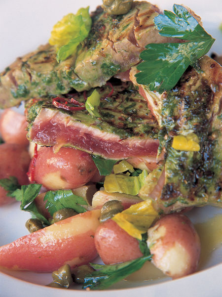 Seared Tuna Steak Jamie Oliver Fish Seafood Recipe