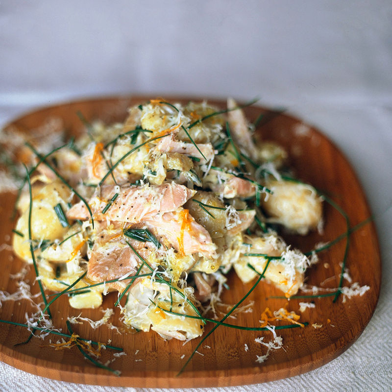 Jersey Royals and smoked fish salad