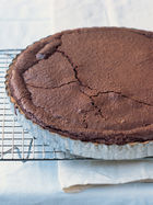 Baked chocolate tart