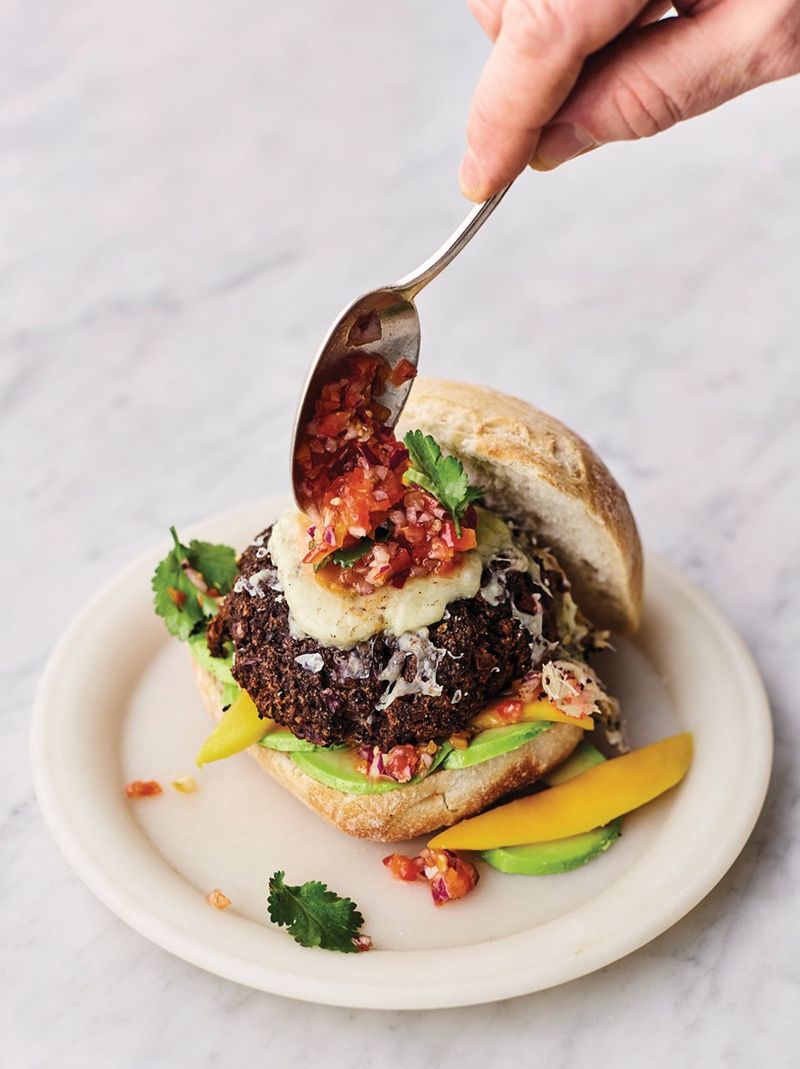 Roasted black bean burgers Jamie Oliver burger recipes