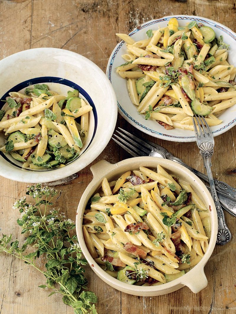Beautiful courgette carbonara | Jamie Oliver pasta recipes