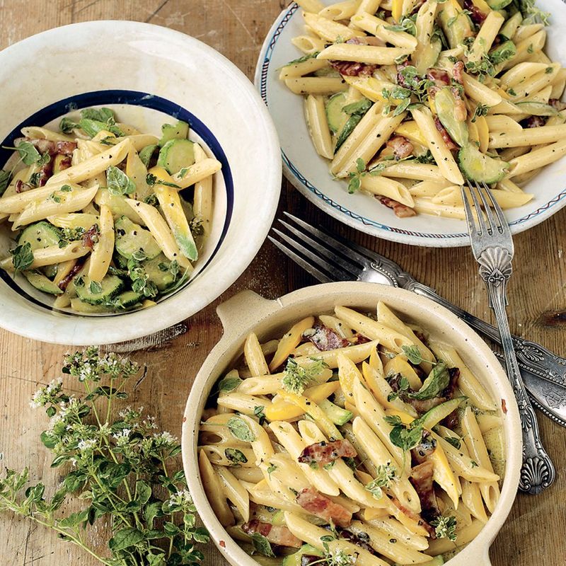 Beautiful courgette carbonara | Jamie Oliver pasta recipes