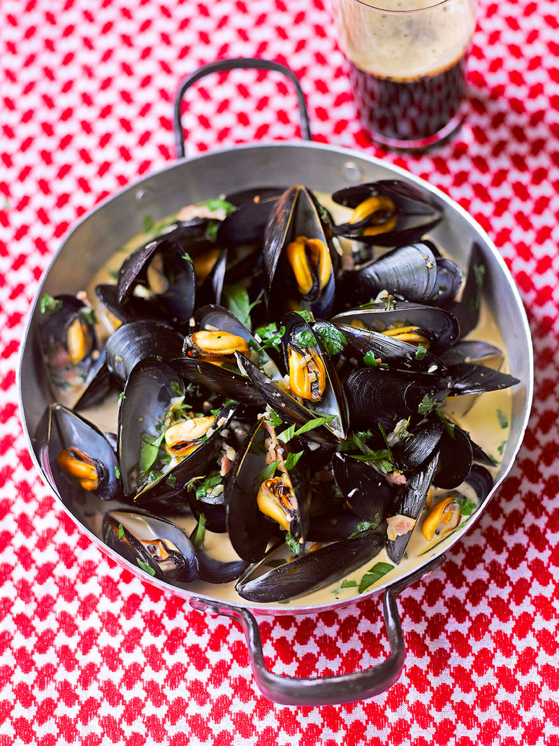 mussels recipes recipe guinness seafood jamie oliver easy cooking jamieoliver amazing irish magazine eat cheese healthy features dinner fish serve