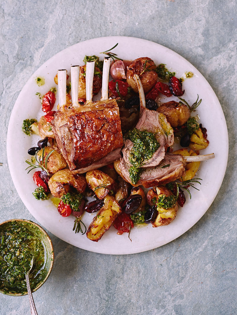 Roast rack of lamb recipe | Jamie Oliver lamb recipes
