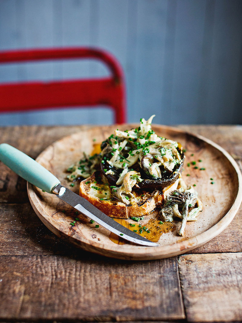 Mushroom sourdough bruschettas | Bread recipes | Jamie magazine