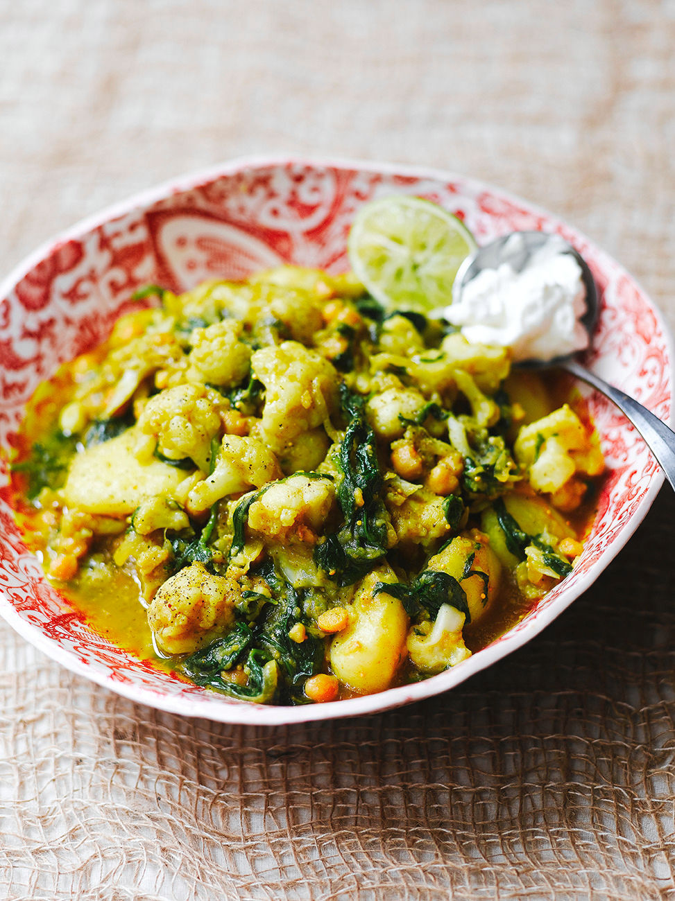 Cauliflower and potato store curry