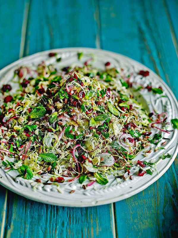 Wild rice & Brussels sprout super salad