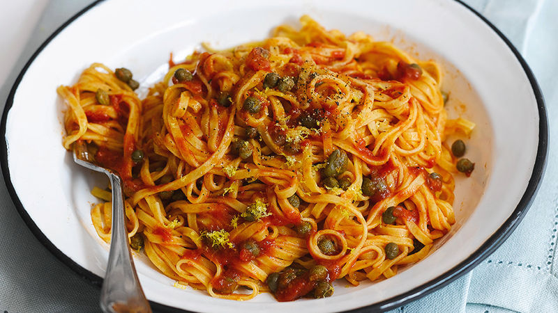 Pasta with capers and tomatoes | Jamie magazine recipes