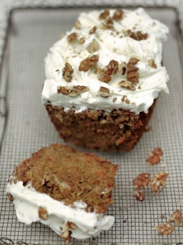 A rather pleasing carrot cake with lime mascarpone icing