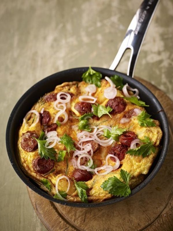 Potato & chorizo omelette