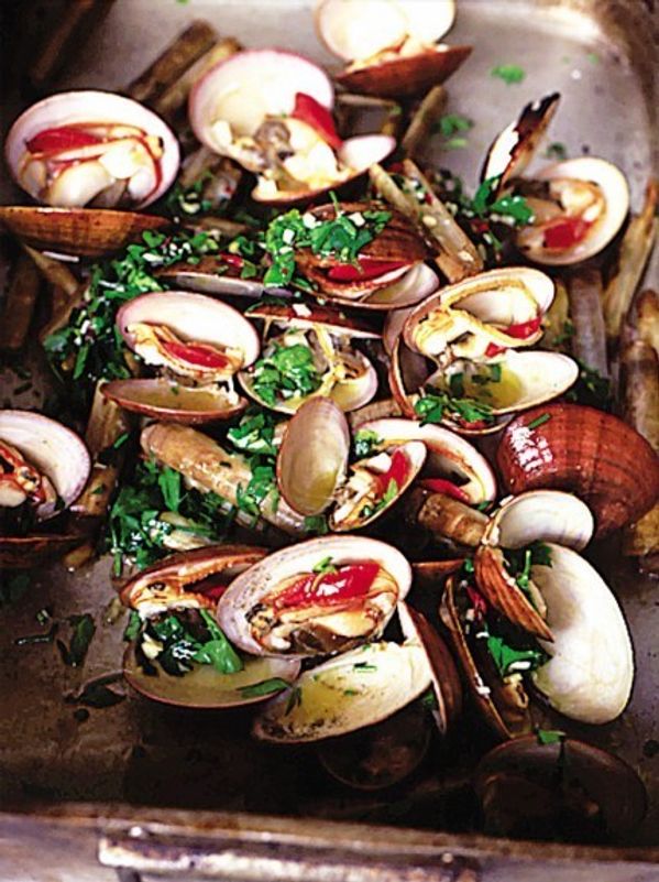 Barbecued shellfish