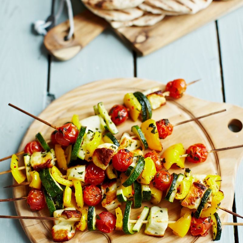 Halloumi and Vegetable Skewers Recipe