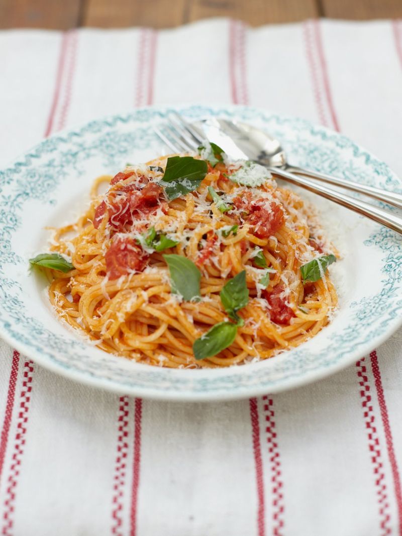 Classic tomato spaghetti | Pasta recipes | Jamie Oliver recipes