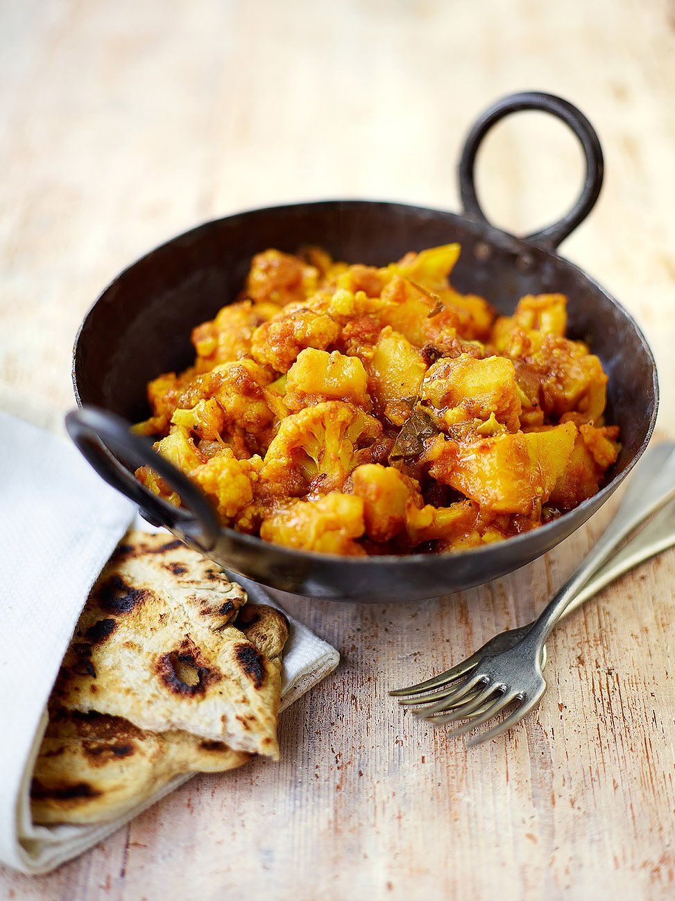 Cauliflower and potato store curry