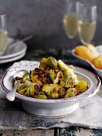 Sicilian roasted cauliflower & Brussels sprouts