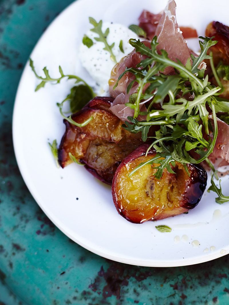 Roast peach and Parma ham salad | Vegetables recipes | Jamie Oliver