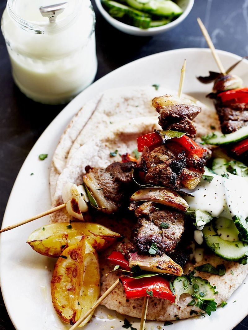Quick lamb kebabs | Lamb recipes | Jamie Oliver recipes