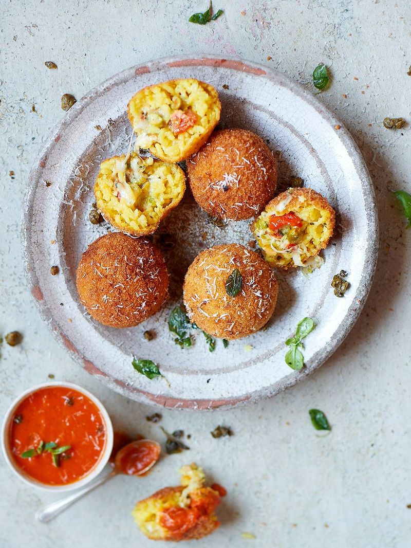 Arancini balls recipe | Jamie Oliver rice recipes