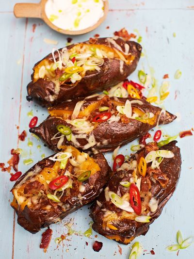 Mega stuffed sweet potatoes | Vegetables recipe | DJ BBQ for Jamie Oliver